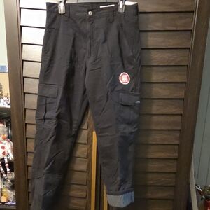Wrangler Insulated Fleece Black Cargo Cotton Pants Size 30x30